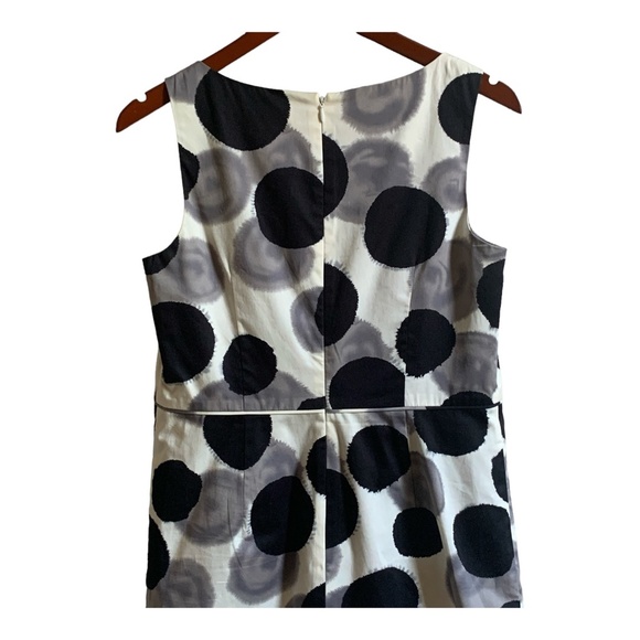 Ann Taylor Dress 8 P Petite Black Gray White Sleeveless Lined Back Zip Sheath - Picture 7 of 11